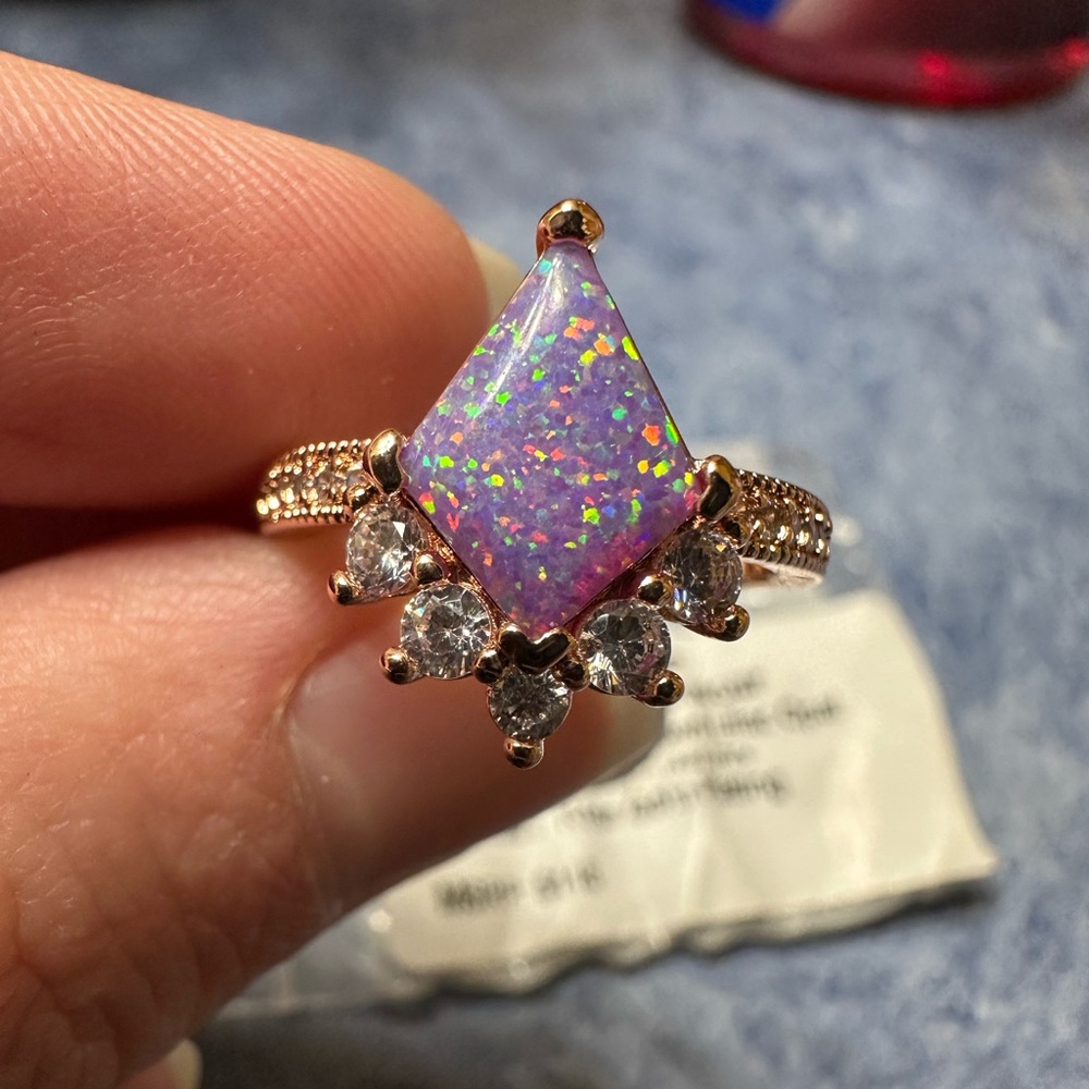 Rose Gold Opal Ring
